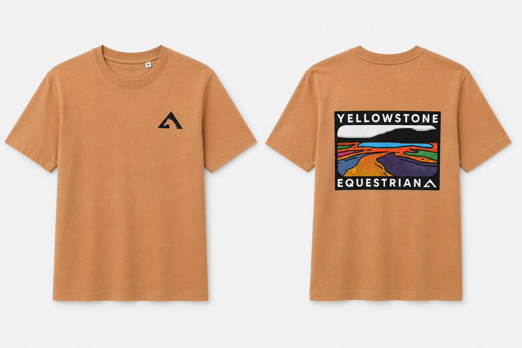 Unisex logo heavy Tee Latte
