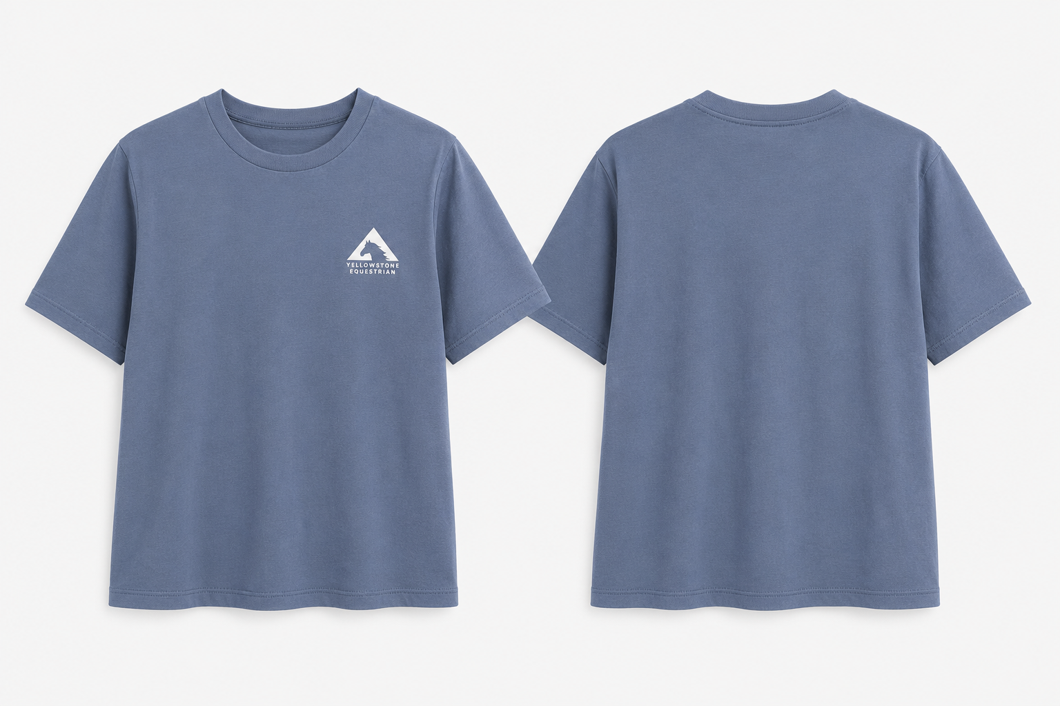Ladies T-shirt Blue/Grey